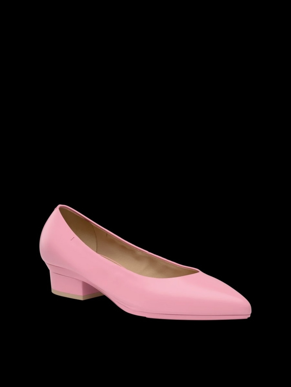 Pashion Footwear Soft Pink "The Pump", Size 7.5 NIB, 3" Inch Block Heel Kit INCL